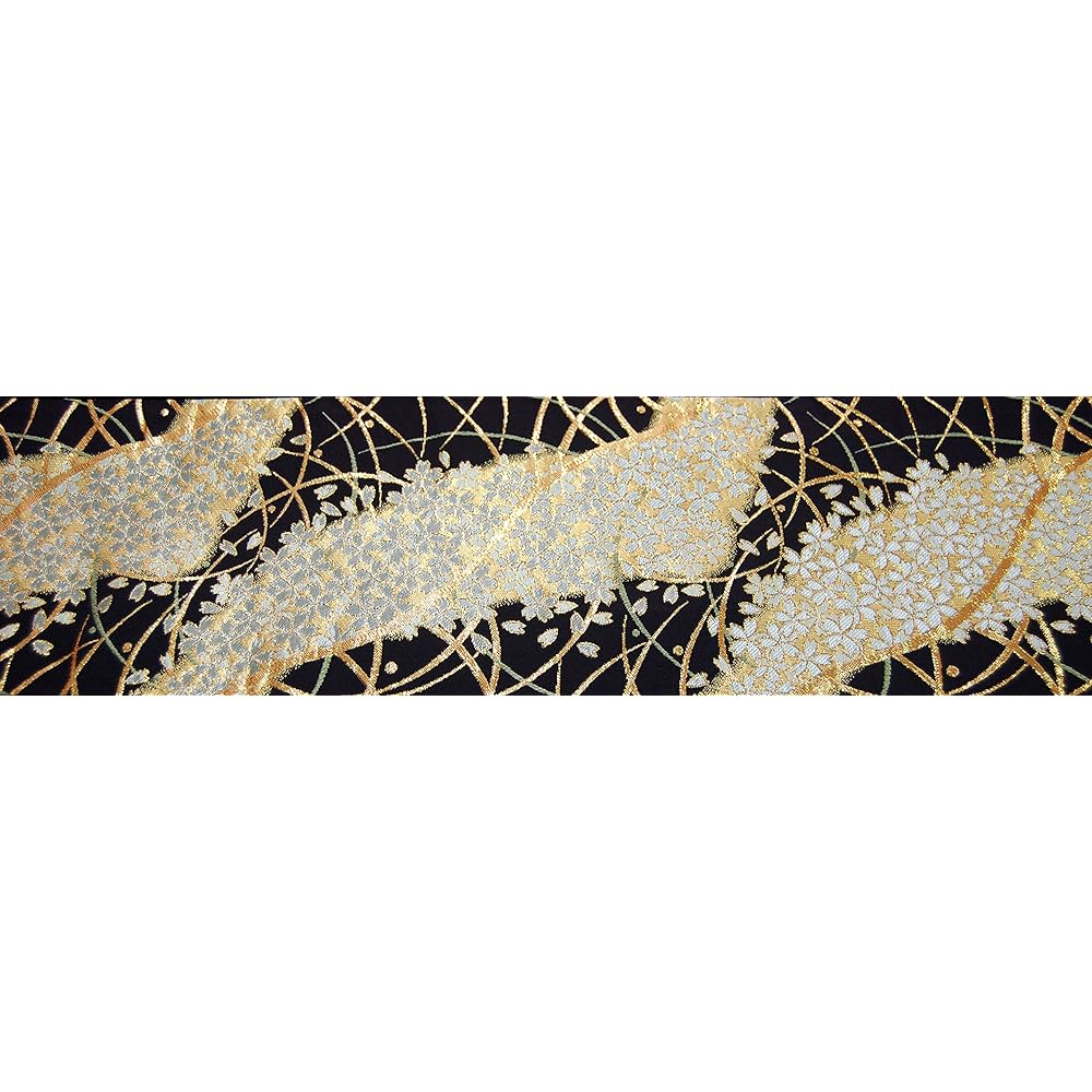 [Prepackaged] Boxed Japanese pattern Japanese style table runner Gorgeous like an obi Create a modern Japanese look for parties and events Table coordination Obi style Made in Japan Gift for overseas 150 x 30 cm (Miyabi)