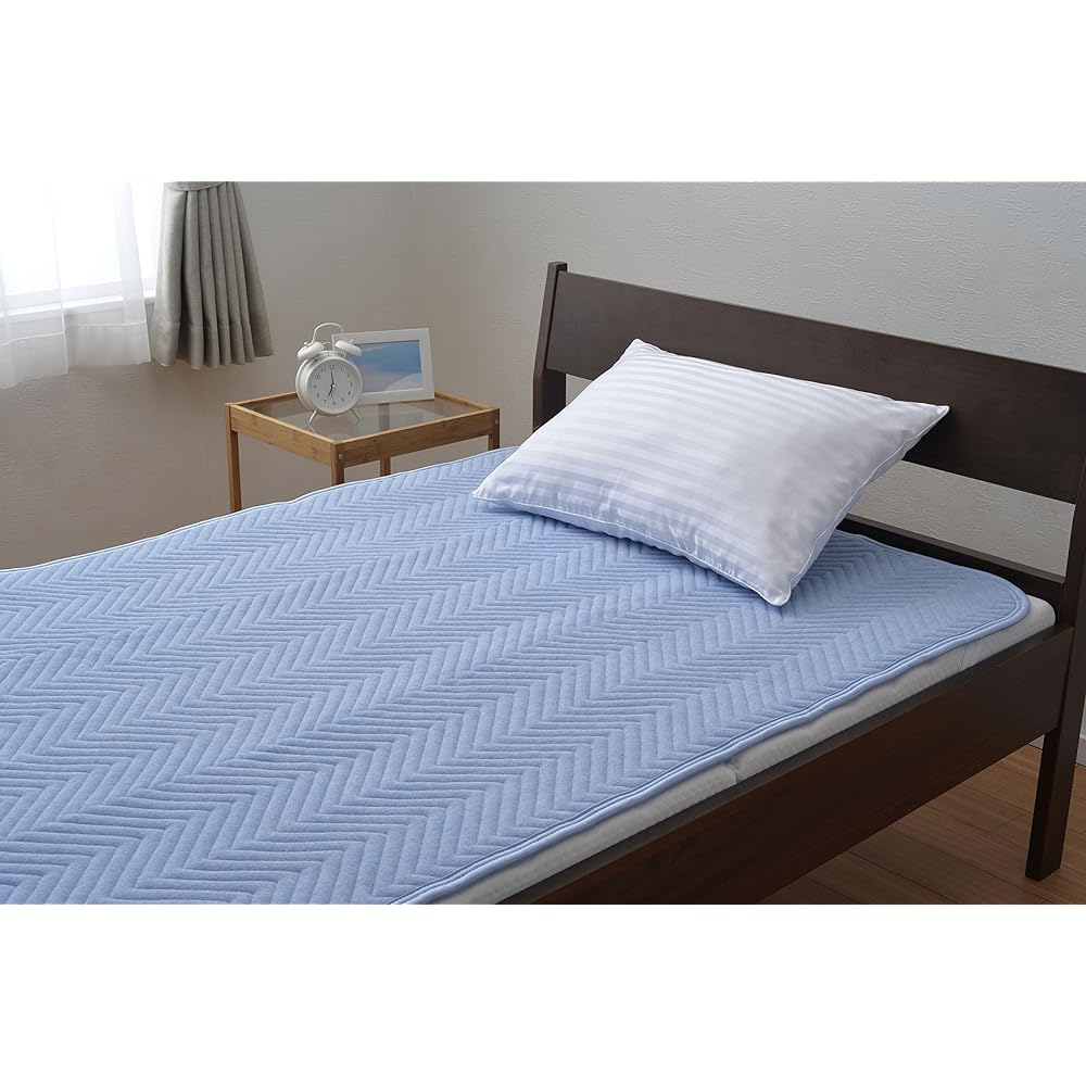 nishikawa [Nishikawa] Bed pad/bed pad, blue double bed pad, 100% cotton, washable, firm type with plenty of padding 5SP6600 D