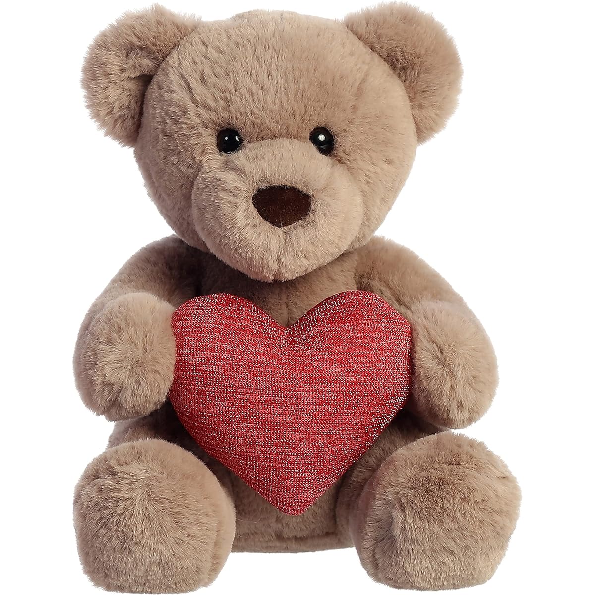 Aurora - Valentine - 10" Tuffy Taupe Bear with Heart