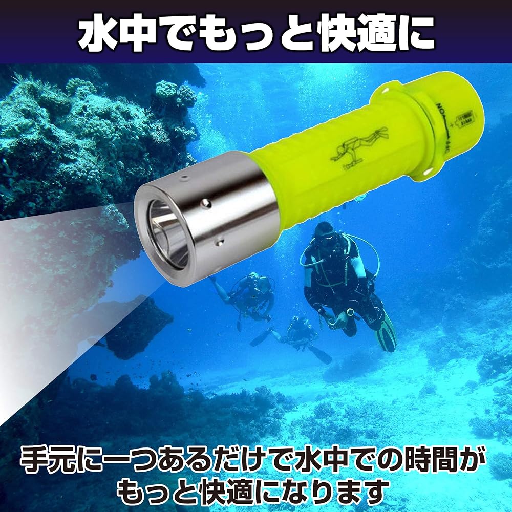 Felimoa Diving Light Diving Equipment Light Waterproof Battery Operated Underwater Light Set of 2
