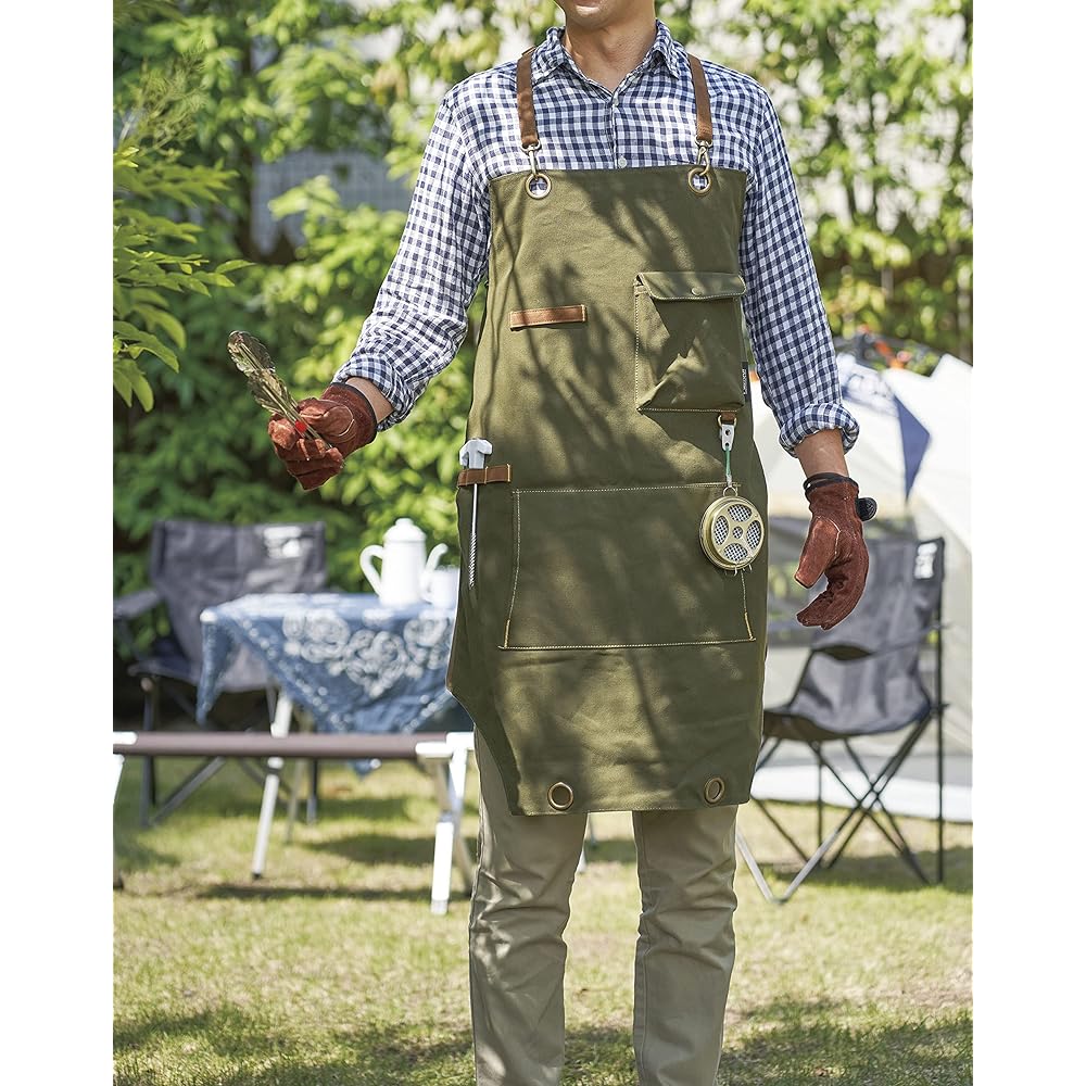 pastool Firewood bag that doubles as an apron Olive Free Size