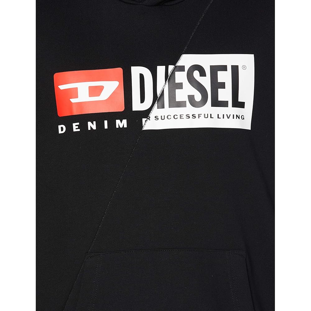 [Diesel] Men's Logo Switching Sweatshirt Parka A003390IAJH