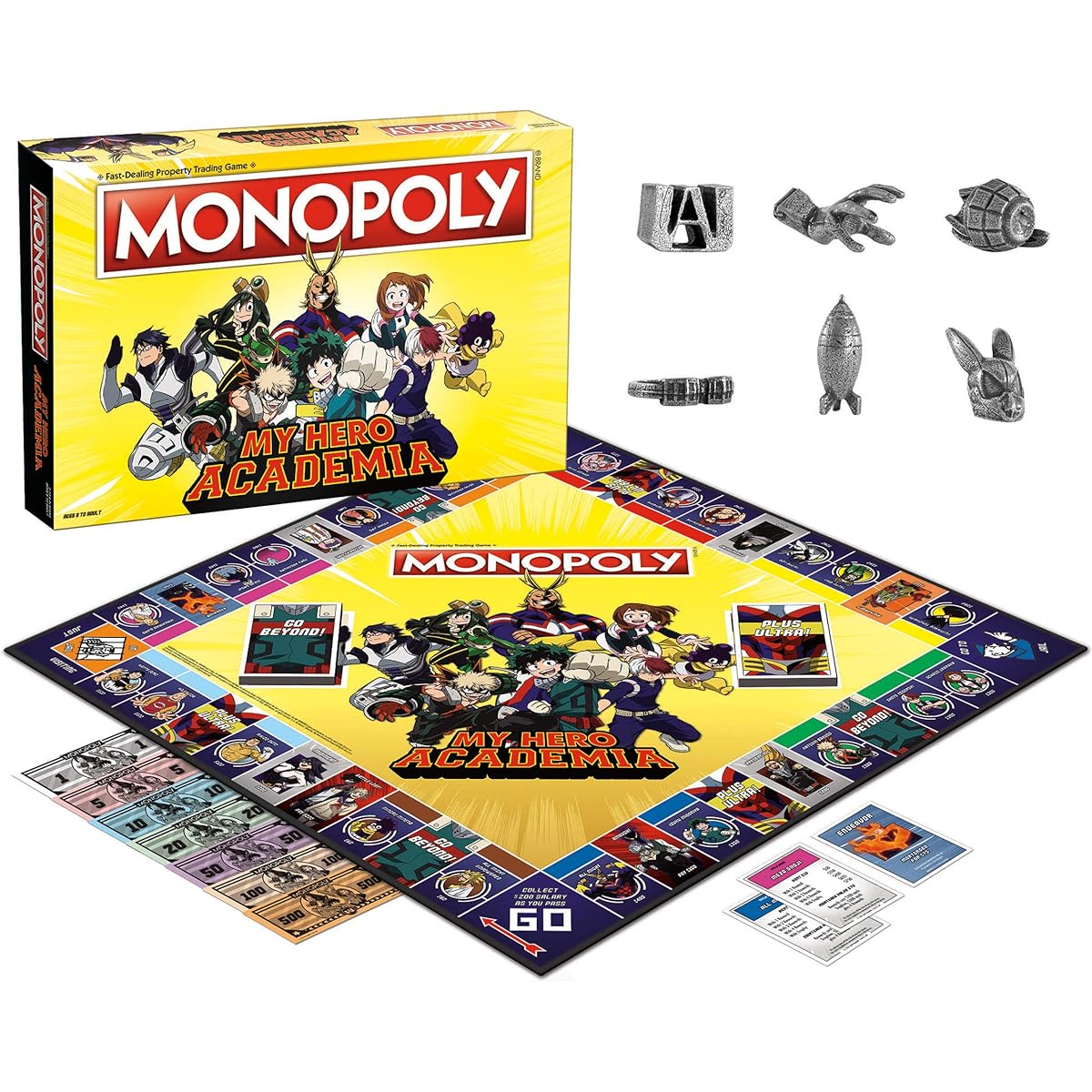 Monopoly My Hero Academia Board Game Themed Monopoly Board Game Custom Collectible Tokens Bring your favorite My Hero Academia show to life