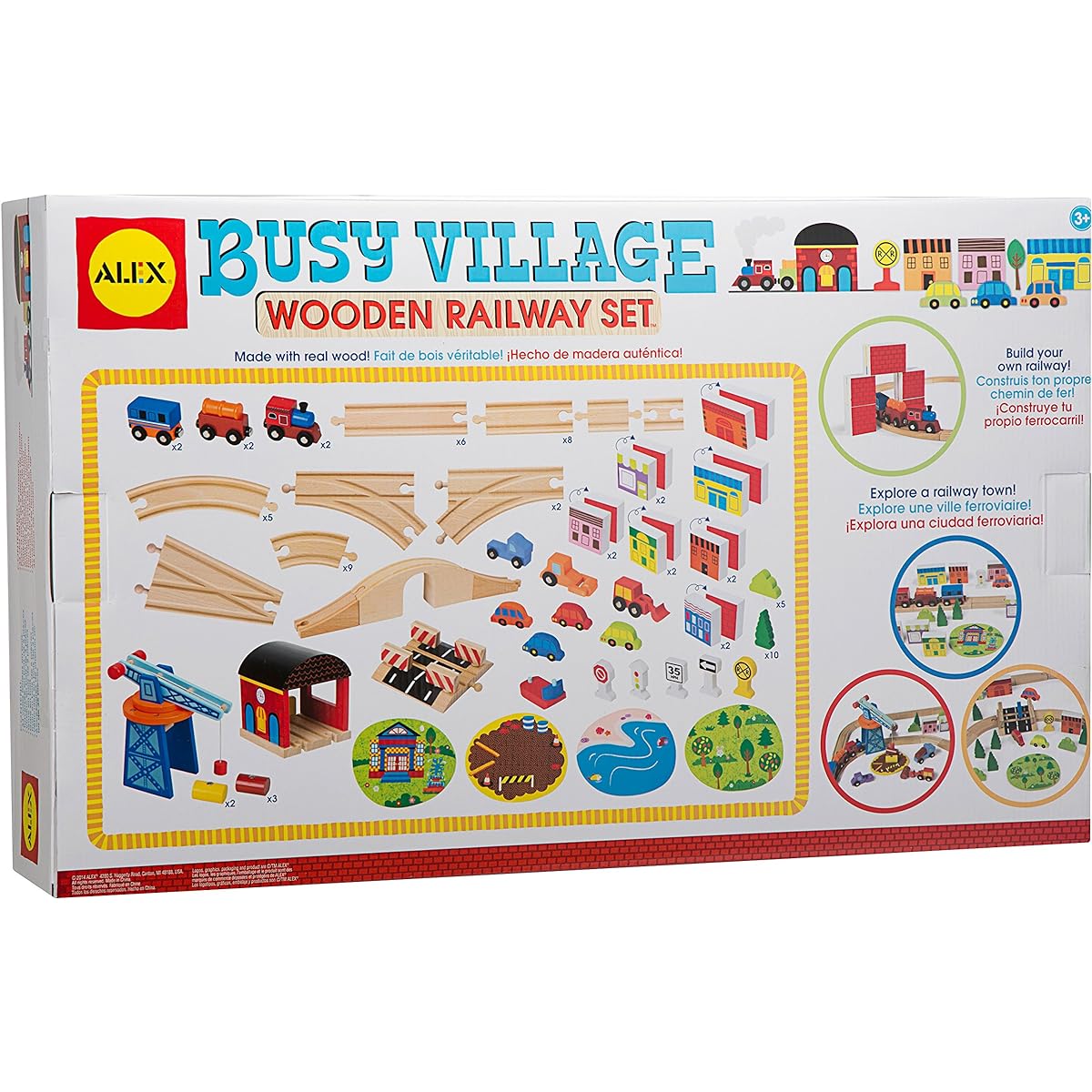 Alex Toys Busy Village Wooden Railway Set