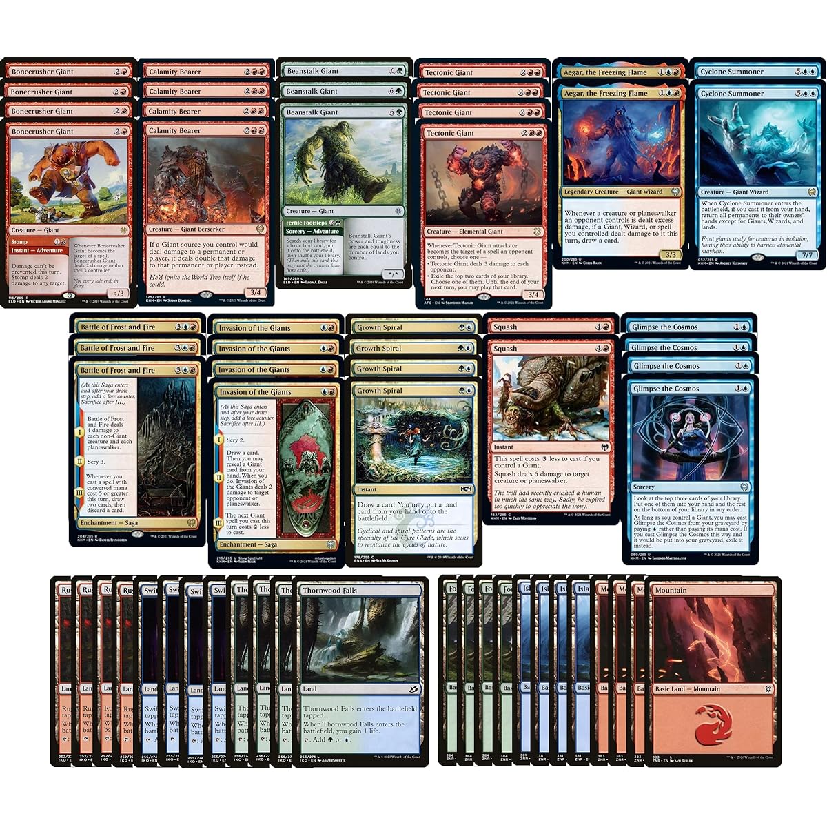 Elite Temur Giant Deck Blue Green Red Extremely Powerful Modern Legal Custom Built Magic the Gathering MTG 60 Cards