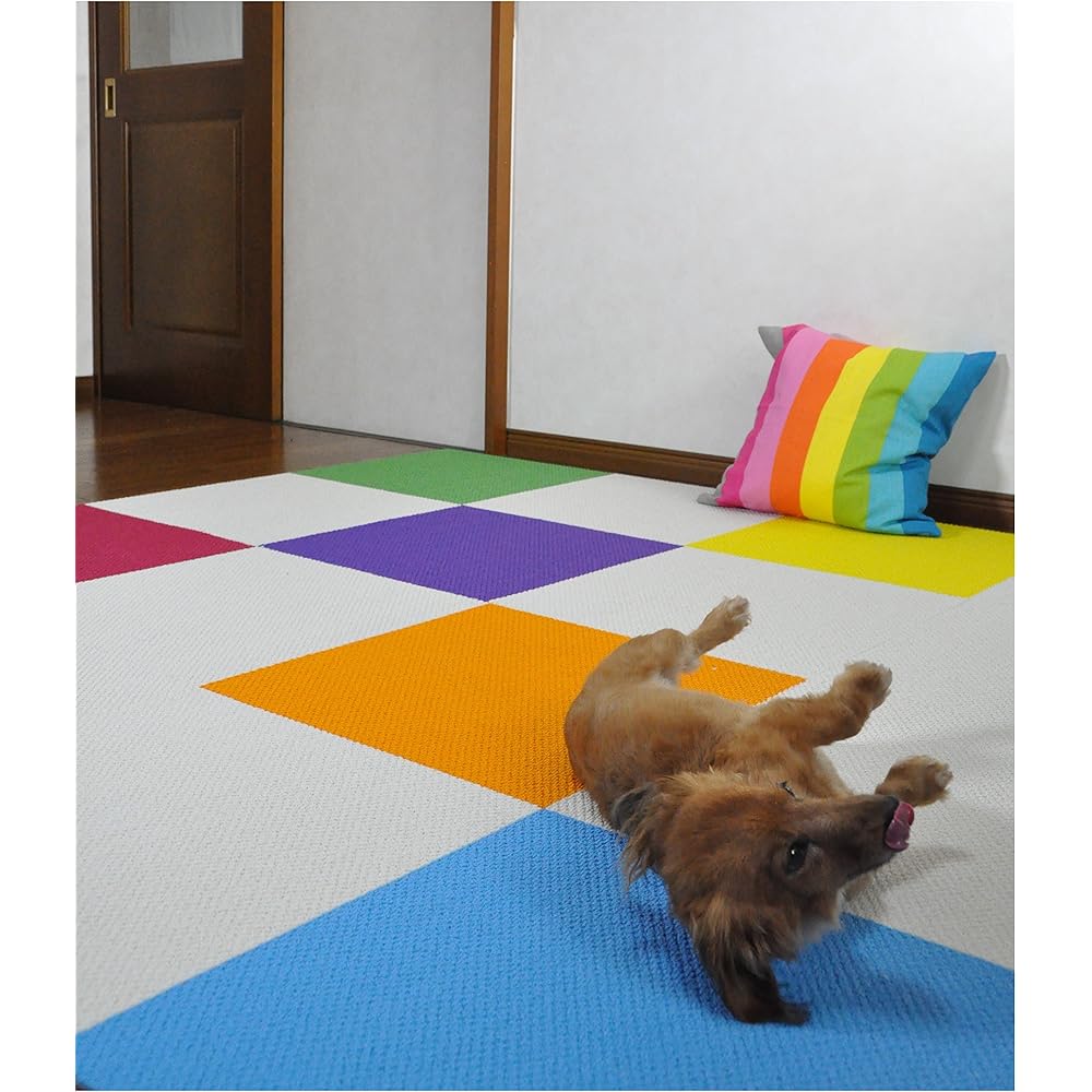 Tile Carpet Nittan Home Tile Adsorption/Multifunctional Set of 8 50 x 50cm Kiiro HT109