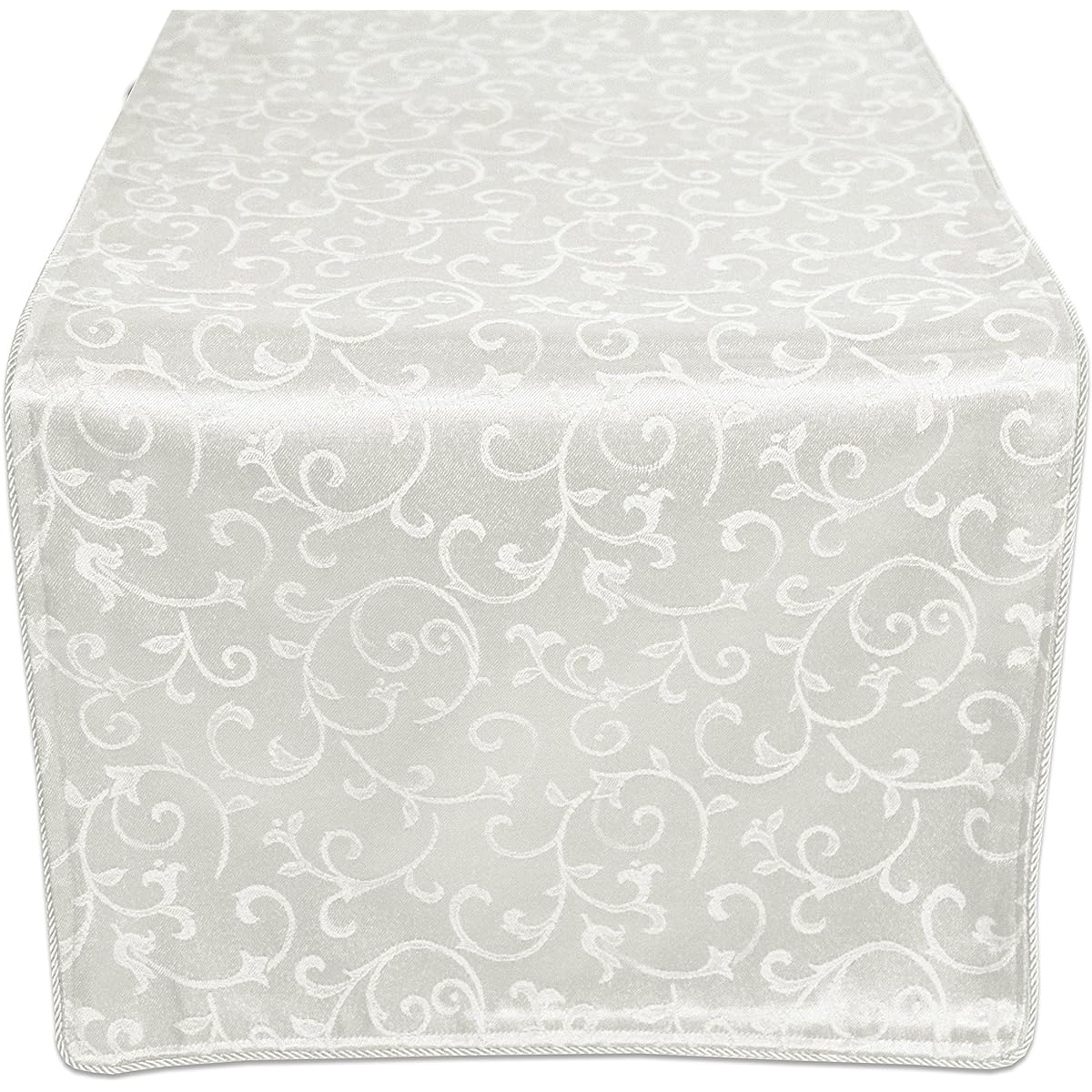 LENOX LINENS Opal Innocence White #7186 Runner 14" X 70"