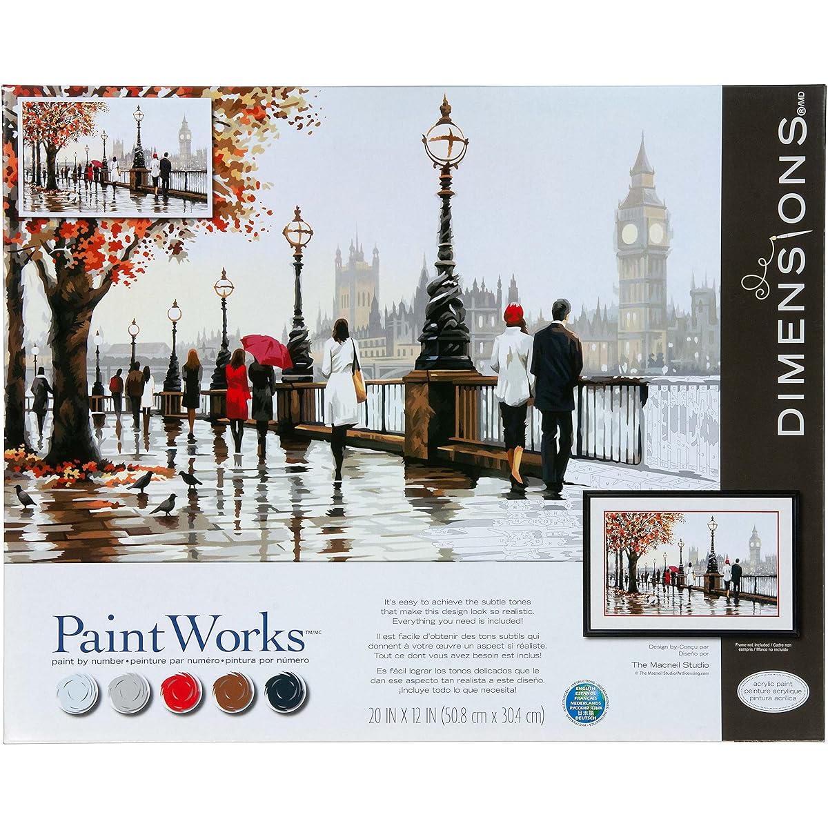 Paint Works Paint By Number Kit 20"X12"-Thames View -91732