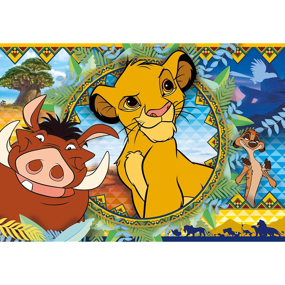 Clementoni - 27287 - Super Color Lion King Puzzle for Kids - 104 Pieces