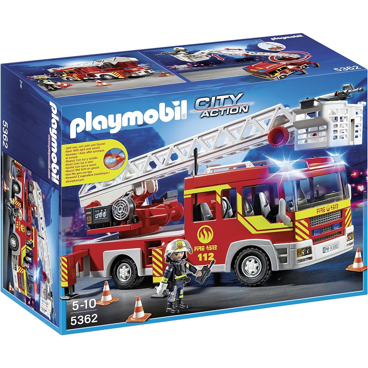 PLAYMOBIL 5362 Fire Engine Ladder Play Set [Parallel Import]