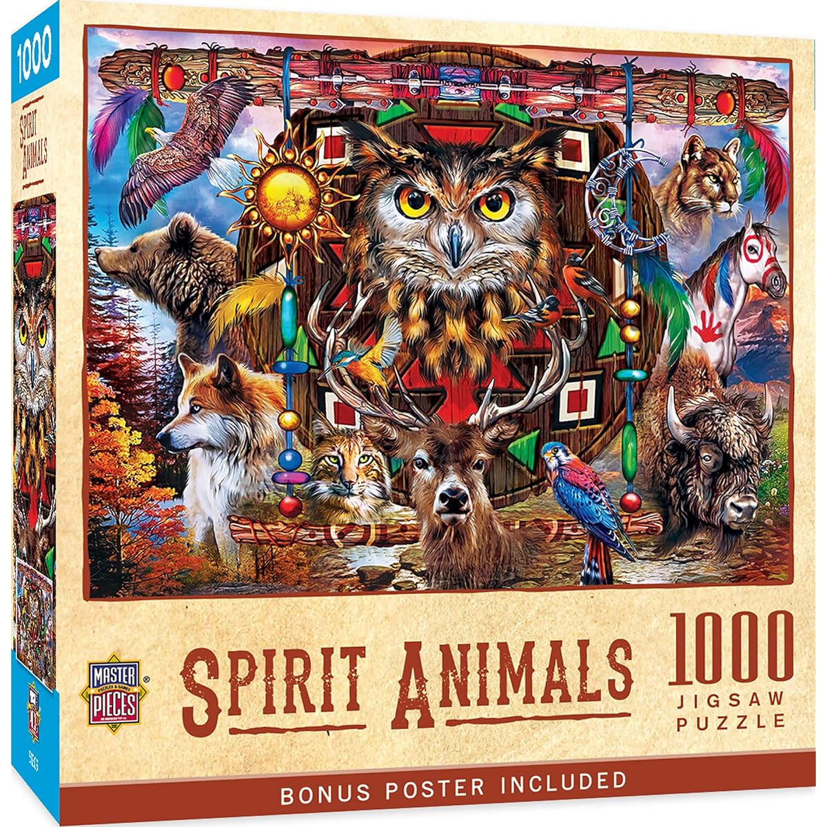 MasterPieces Jigsaw Puzzle 1000 Piece for Adults, Families and Kids - Spirit Animals - 19.25"x26.75"