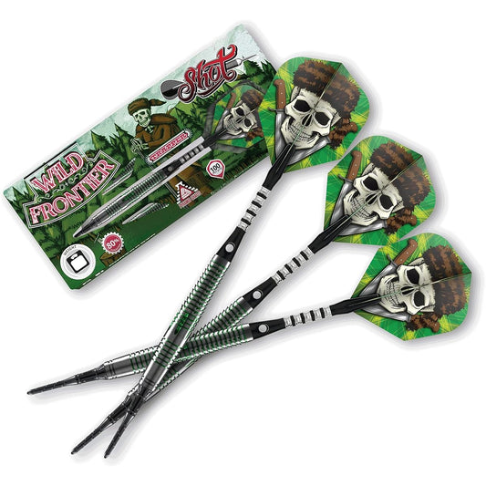 shot! Darts Wild Frontier Trapper Soft Tip Dart Set Front Weight 80% Tungsten Barrel