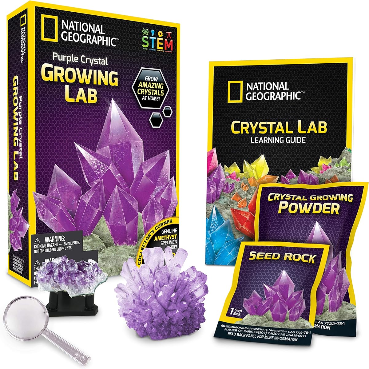 [National Geographic]National Geographic Purple Crystal Growing Kit 3 Additional Color Choices Available! [Parallel Import]