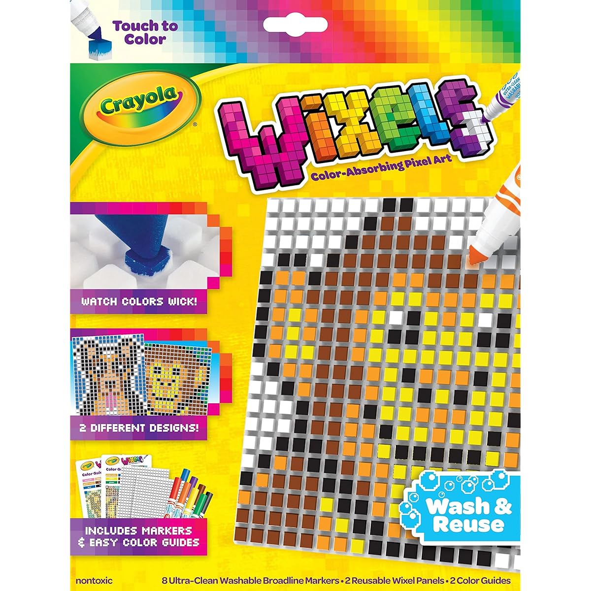 Crayola Wixels Animal Activity Kit Pixel Art Coloring Set for Ages 6, 7, 8, 9
