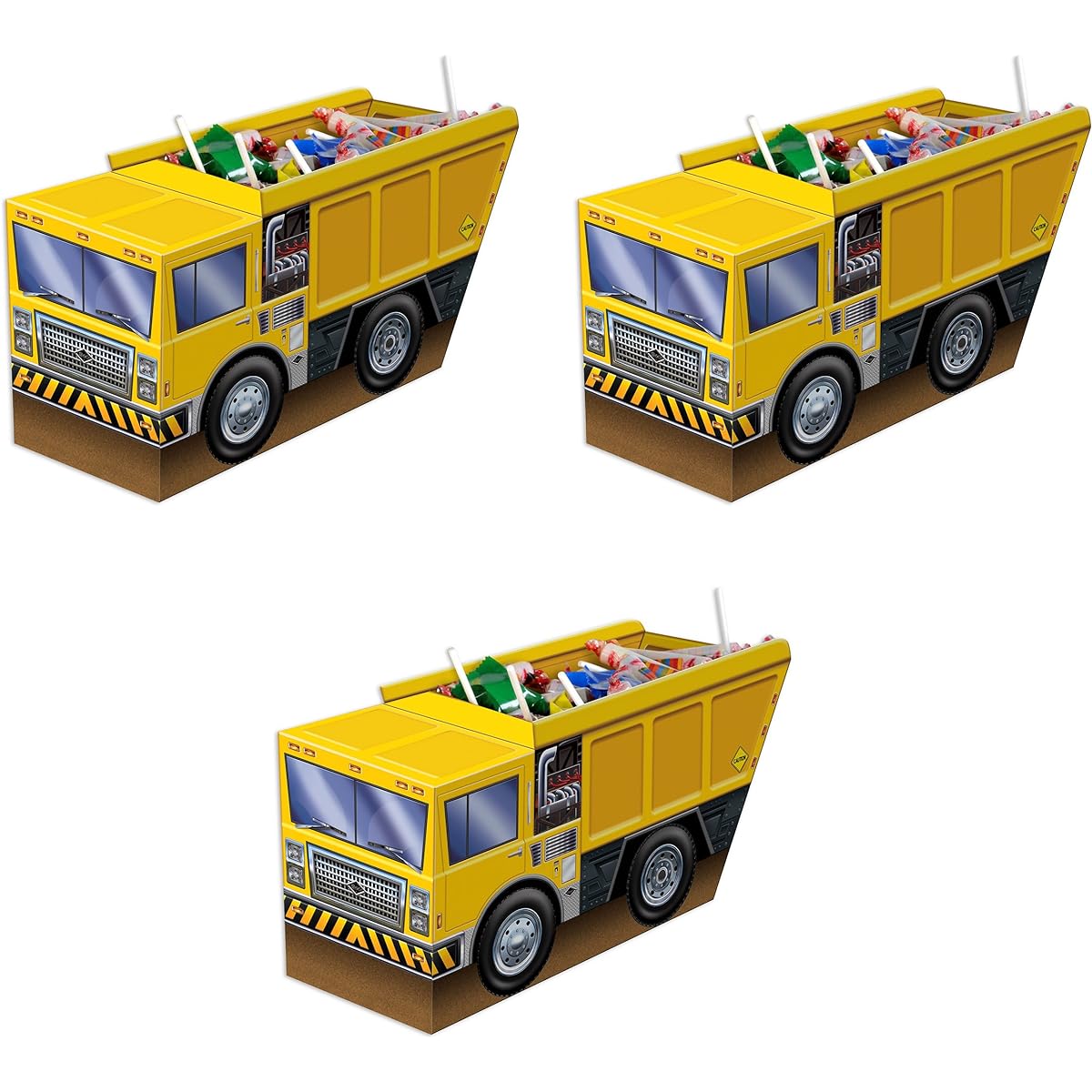 Beistle 59975, 3-Piece 3-D Dump Truck Centerpiece, 5.25" x 10.5"