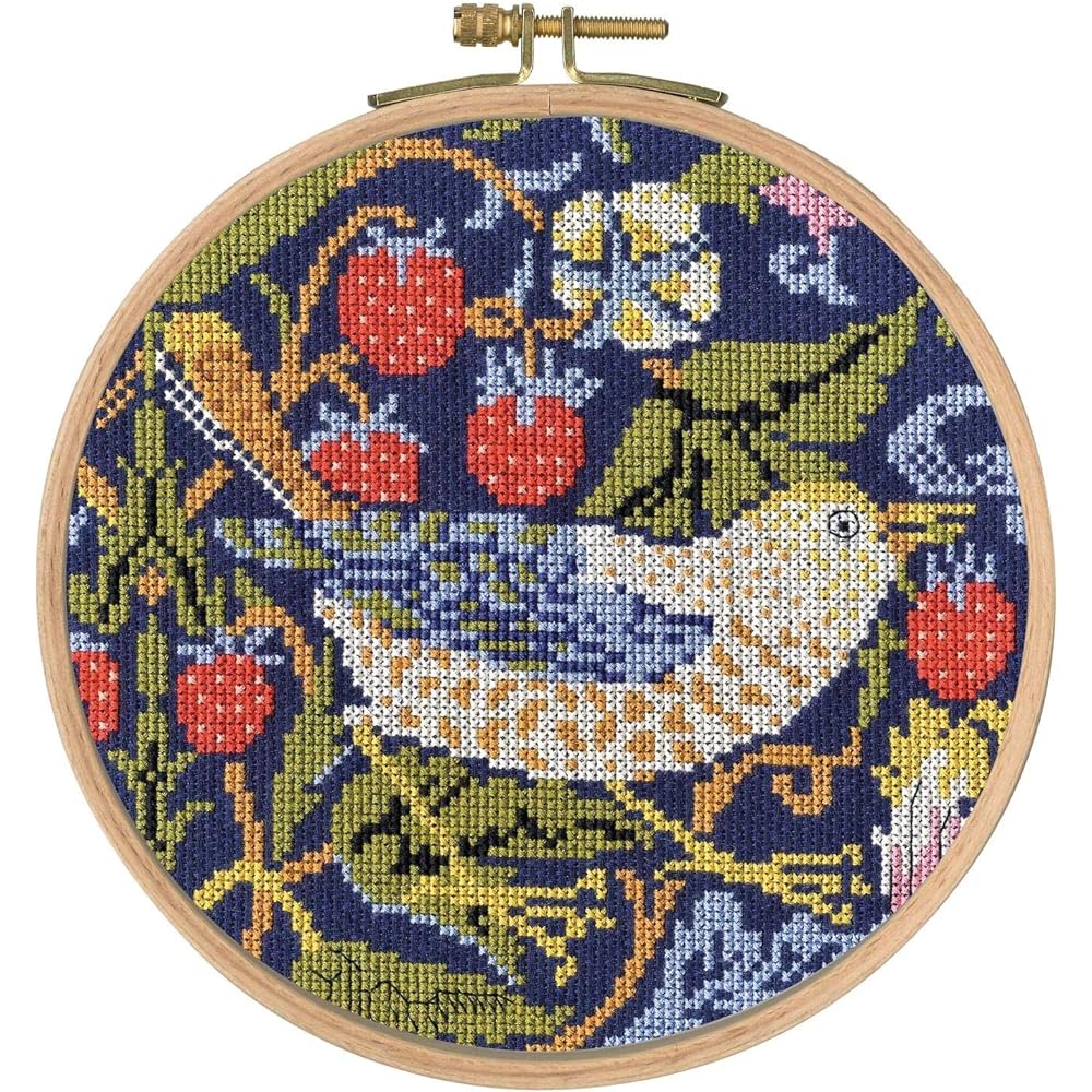 DMC Imported Embroidery Kit "William Morris HOOPS Strawberry Thief" Diameter 18cm BL1174 77/361-03-229