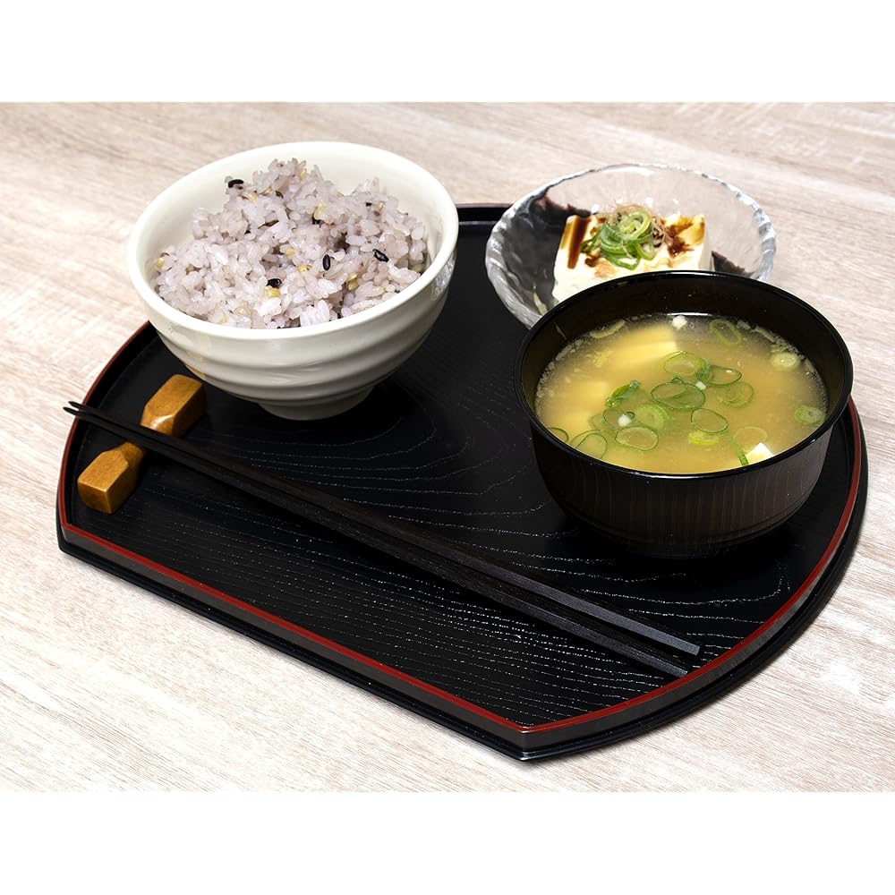 Edo wooden chopsticks made in Japan, Toshihisa Octagonal, striped ebony, lacquer finish (25cm)