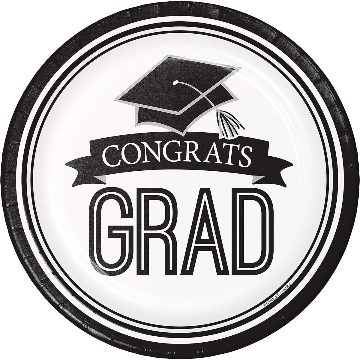 Graduation School Spirit White Dessert Plate, 54ct