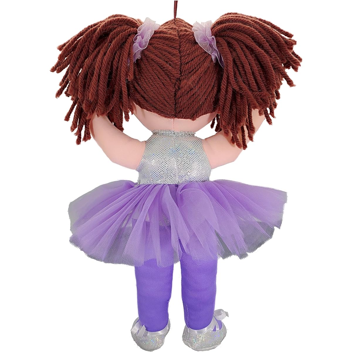 Anico Play Doll for Kids, Ballerina with Pigtails, 18" Tall, Lavender