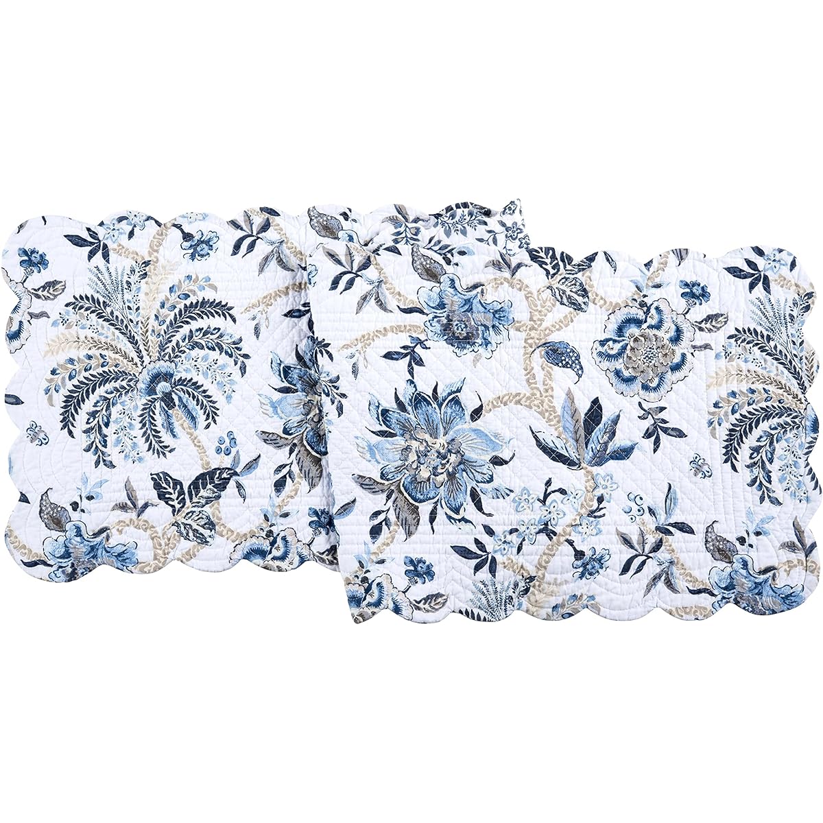 C&F Home Braganza Bluebell Table Runner, Blue