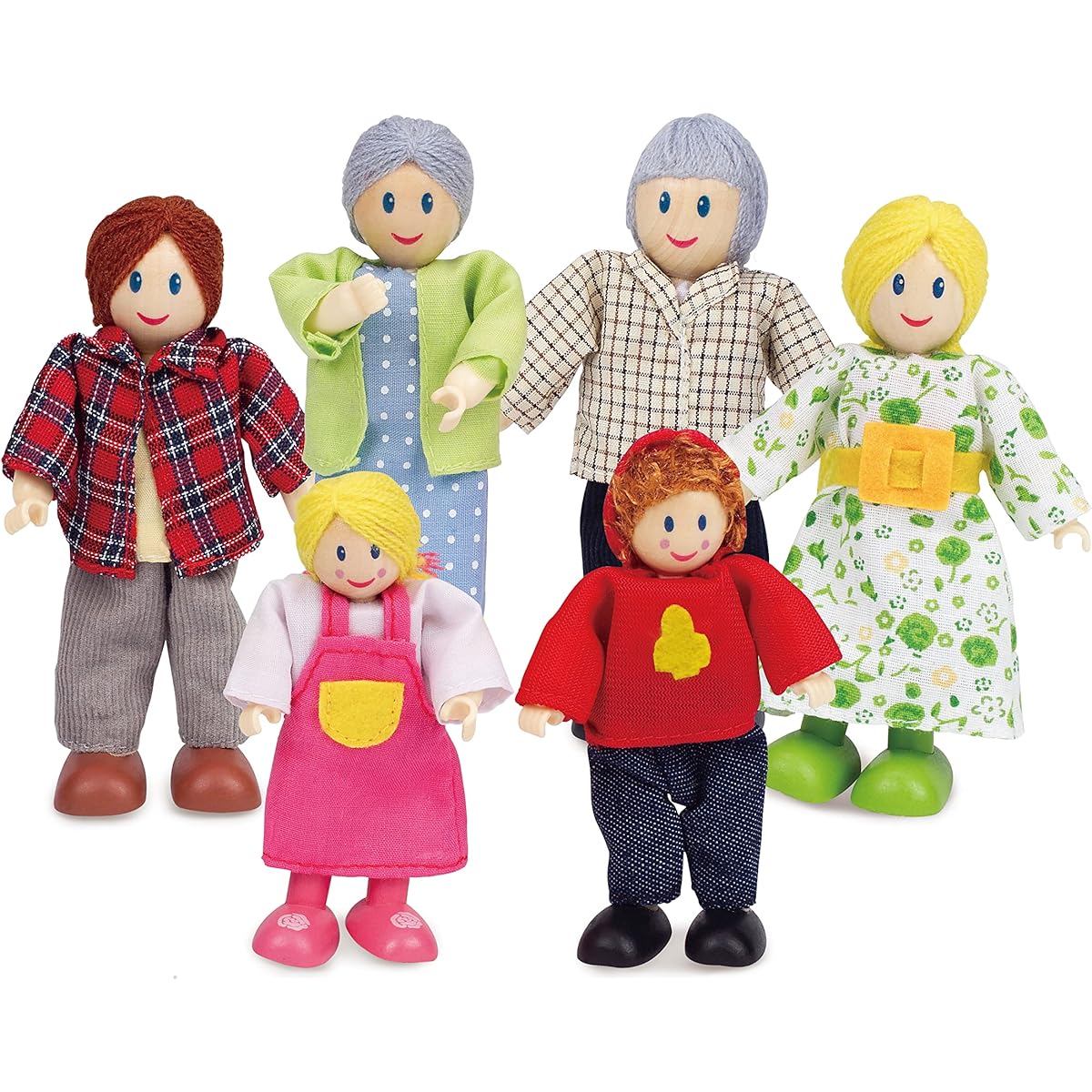 Hape - Happy Family Doll House - Doll Family - Caucasian