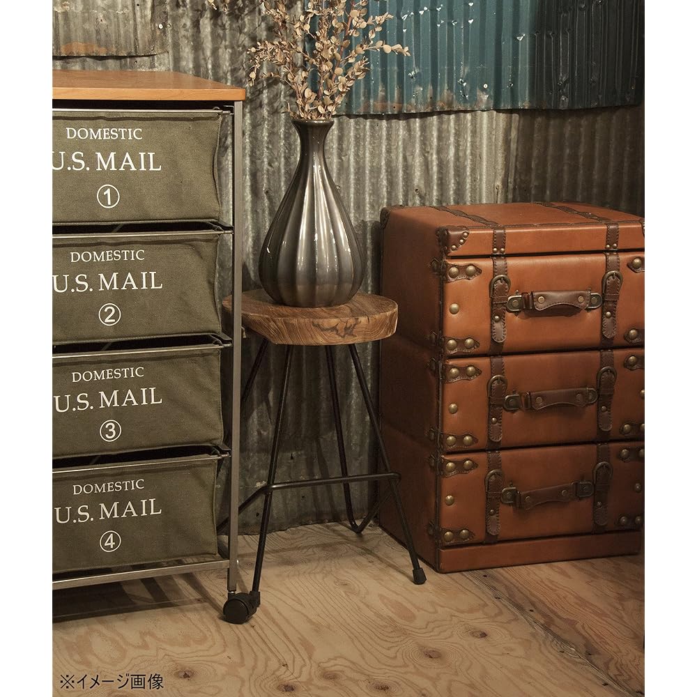 Azumaya AZUMAYA US mail chest 4 tiers green