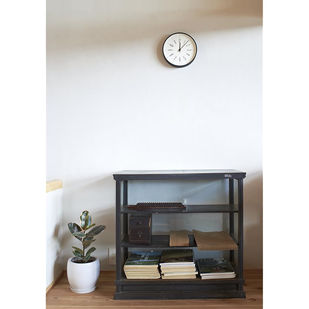 Lemnos Wall Clock Radio Analog Wooden Frame Clock Tower Clock Arabic φ300 KK17-13 A Lemnos