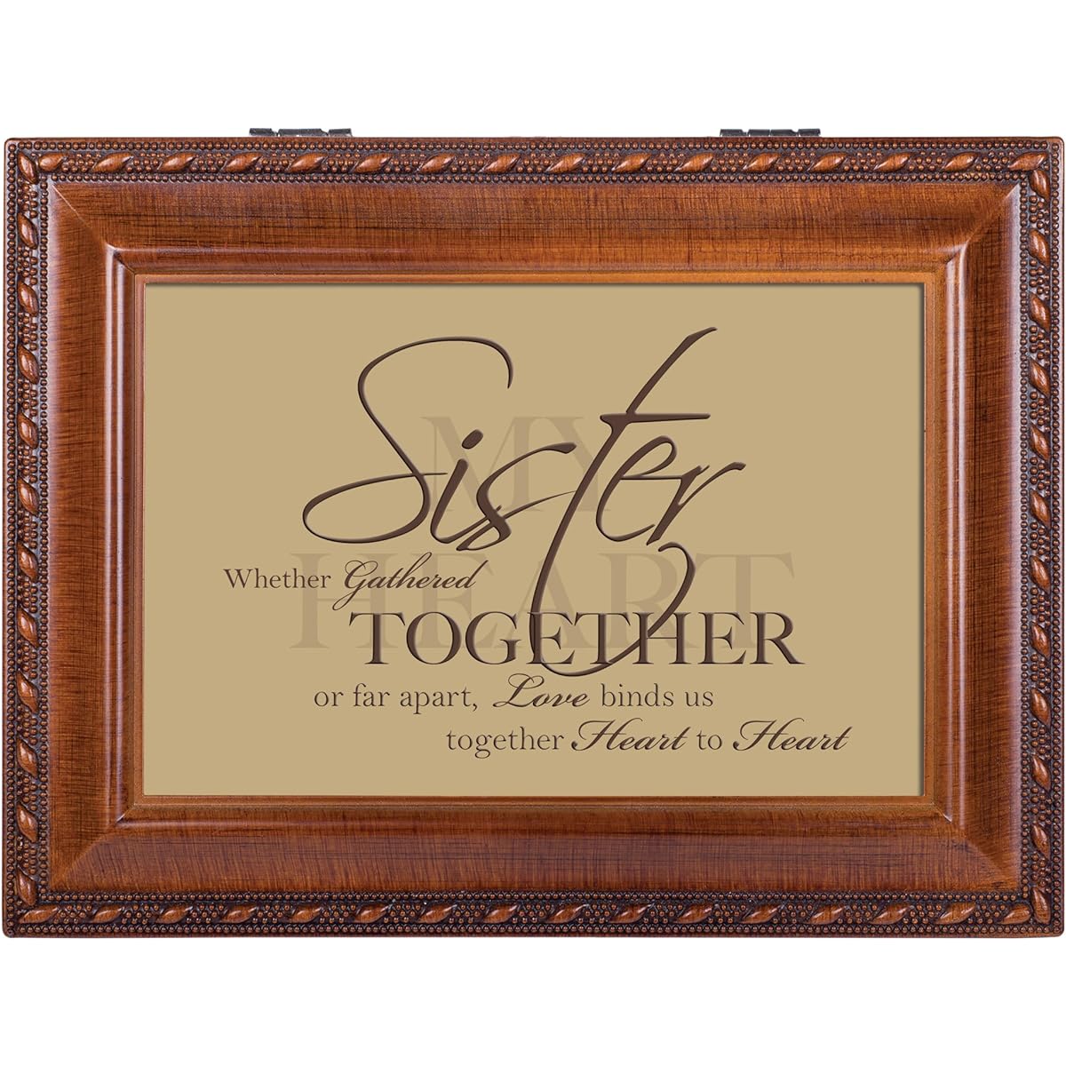 Sister Woodgrain Cottage Garden Traditional Music Box Plays Light Up My Life