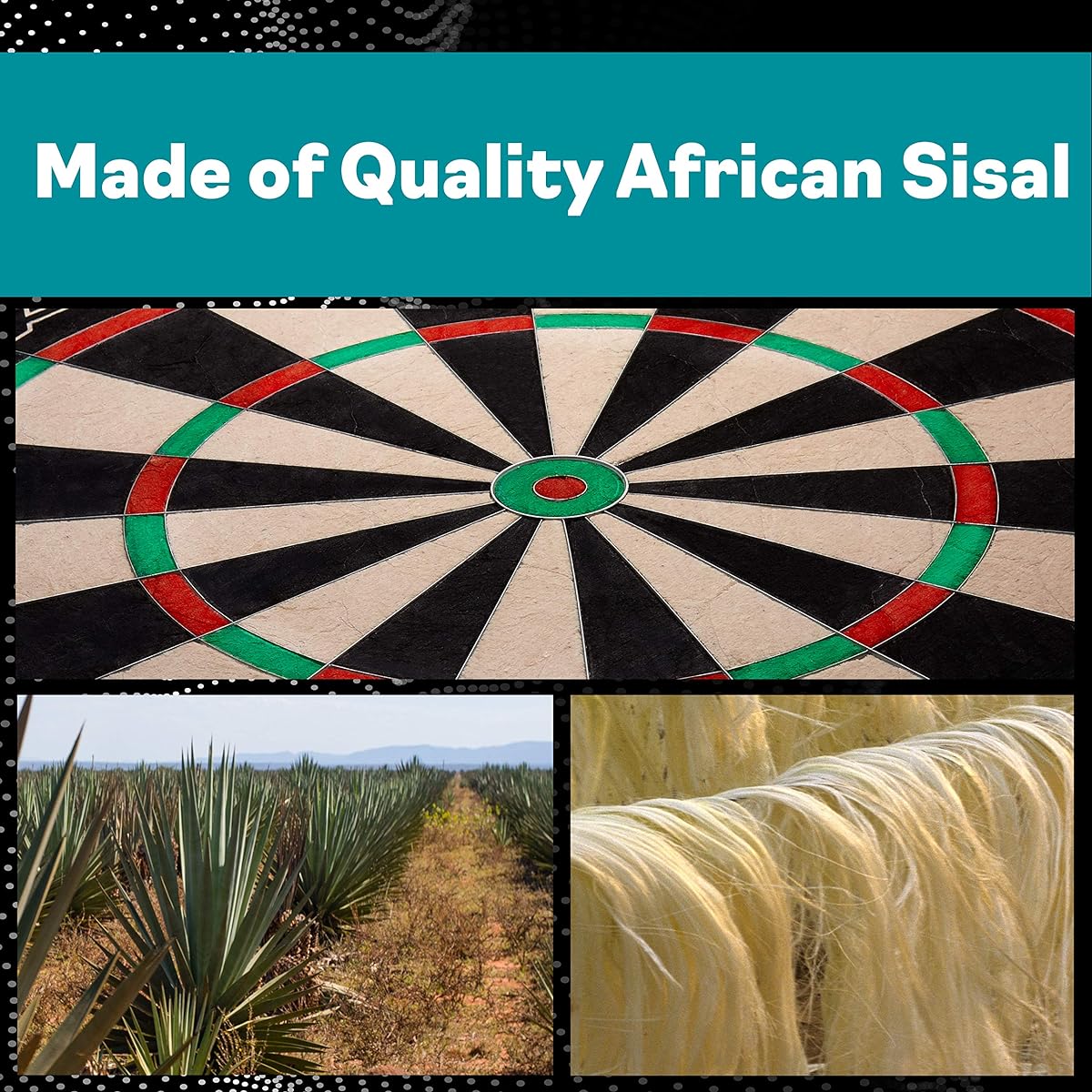 Viper Slash Official Competition Bristle Steel Tip Dartboard, WDF Certified, Staple Free, Ultra Thin Metal Wiring, Self-Healing, Professional Grade African Sisal, Magnetic Dart Holder, Black