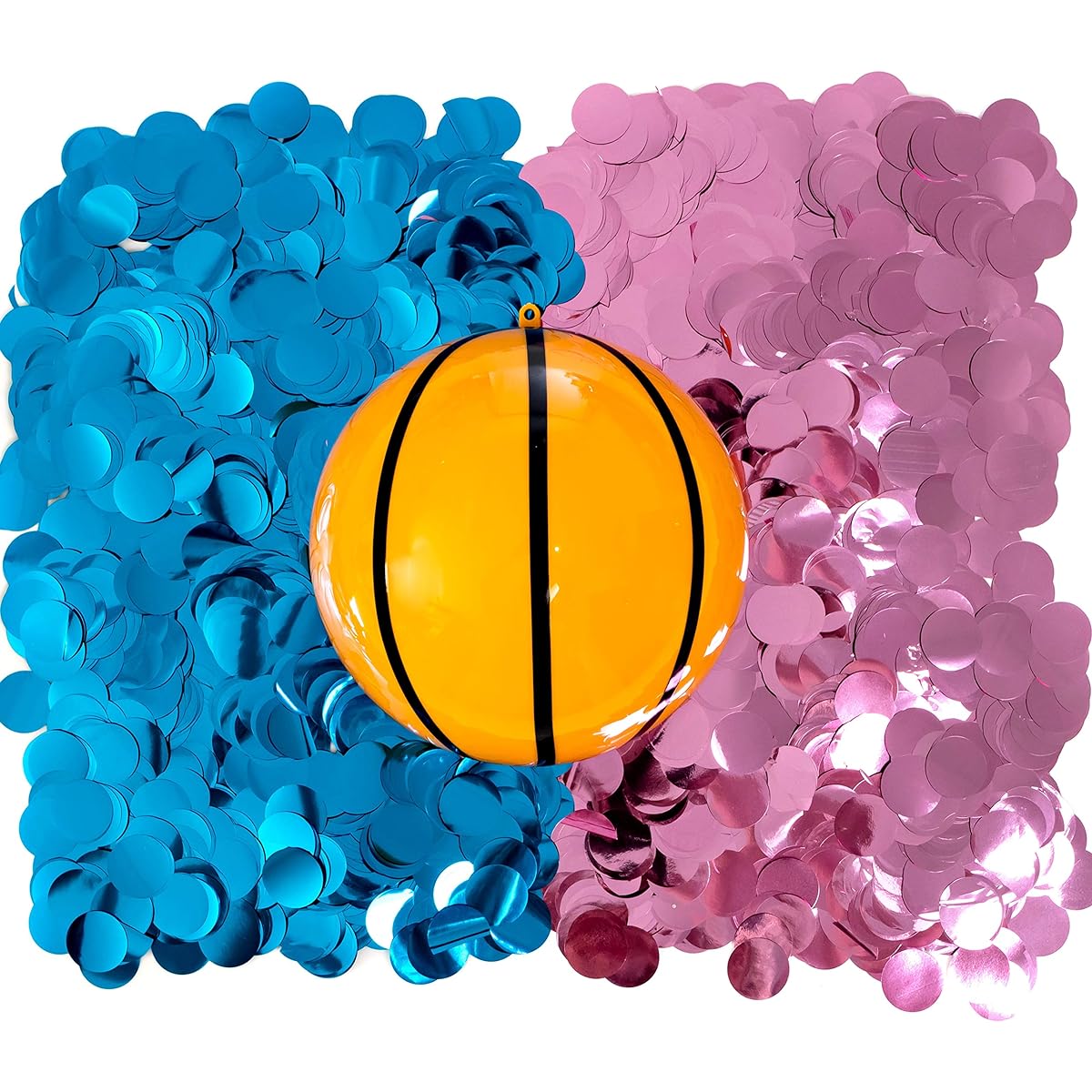 Gender Reveal Basketball | Blue and Pink Confetti Kit | Gender Reveal Party Supplies | Ultimate Party Supplies