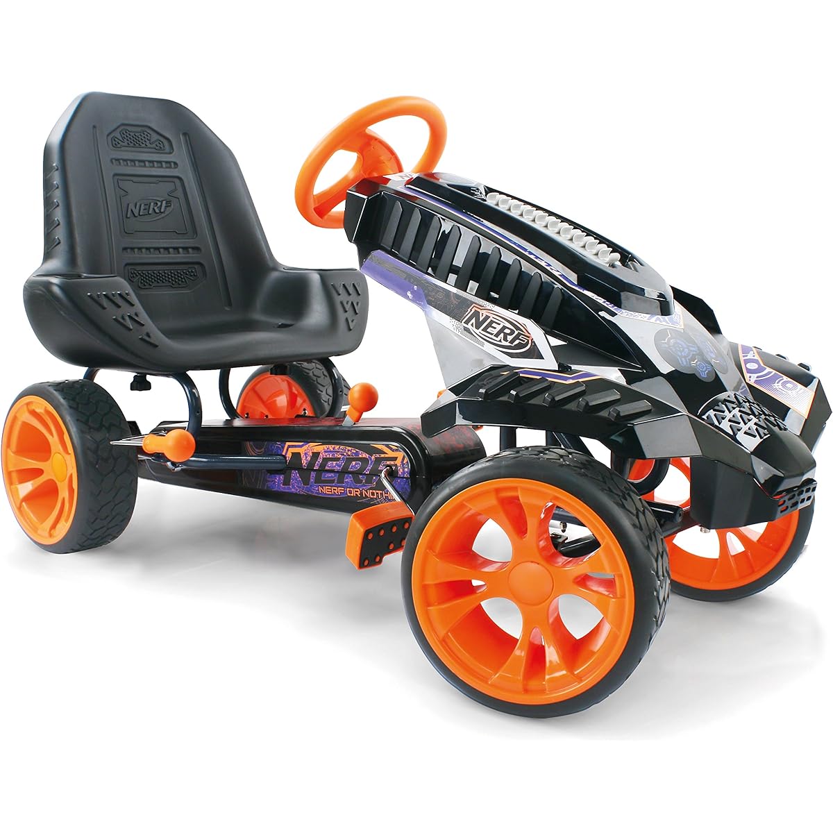 Hauck: Nerf Battle Racer Pedal Go Kart with Placeholder for Nerf Blaster, Max Weight Capacity 120 lbs, Blaster and Darts Not Included, Ages 4+