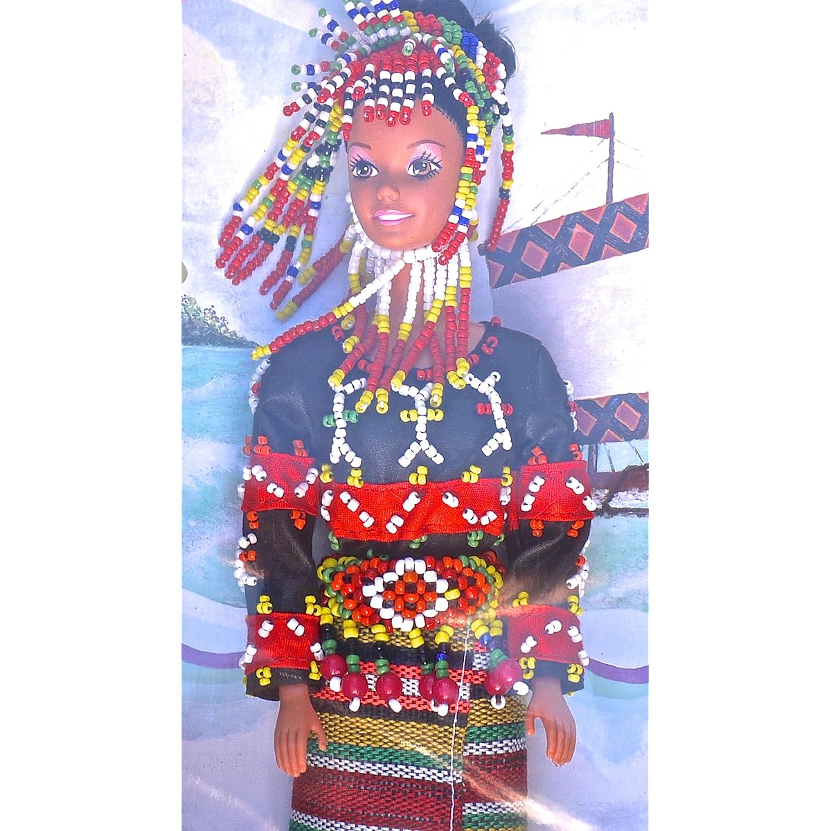 Vintage Filipina Ethnic LE B'laan Barbie in Beaded Headdress (1994)