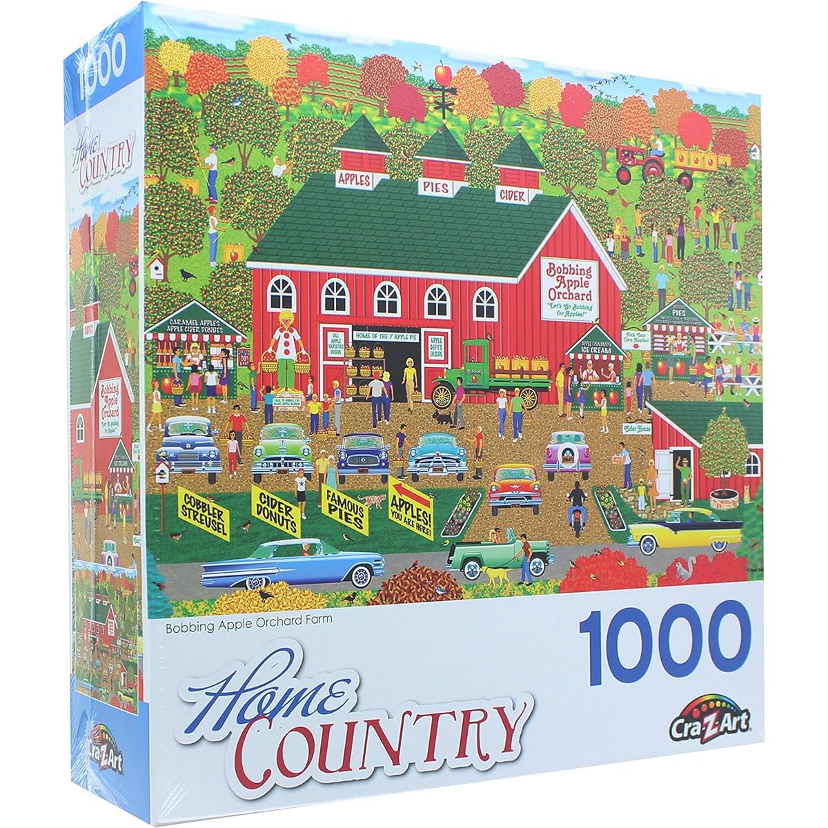 Bobbing Apple Orchard Farm by Artist, Home Country Collection 1000 Piece Jigsaw Puzzle: Mark Frost.