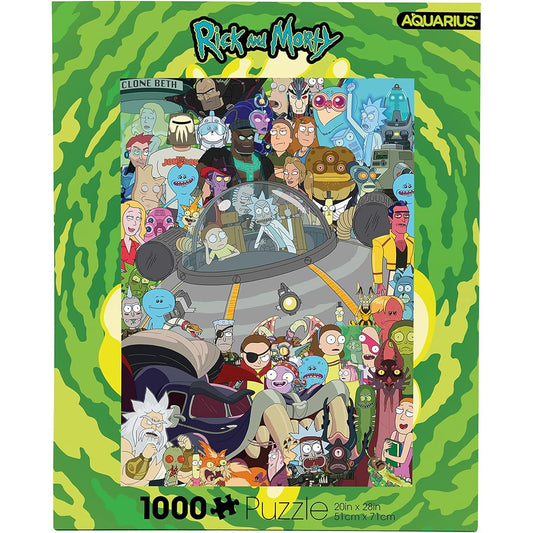 Aquarius Rick and Morty Cast Puzzle (1000 Piece Jigsaw Puzzle) - Glare Free - Precision Fit - Virtually No Puzzle Dust - Officially Licensed Rick and Morty Merchandise & Collectibles - 20x27 Inch