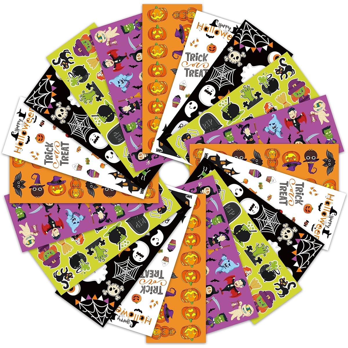 LINAYE Halloween Stickers for Kids, 80 Sheets