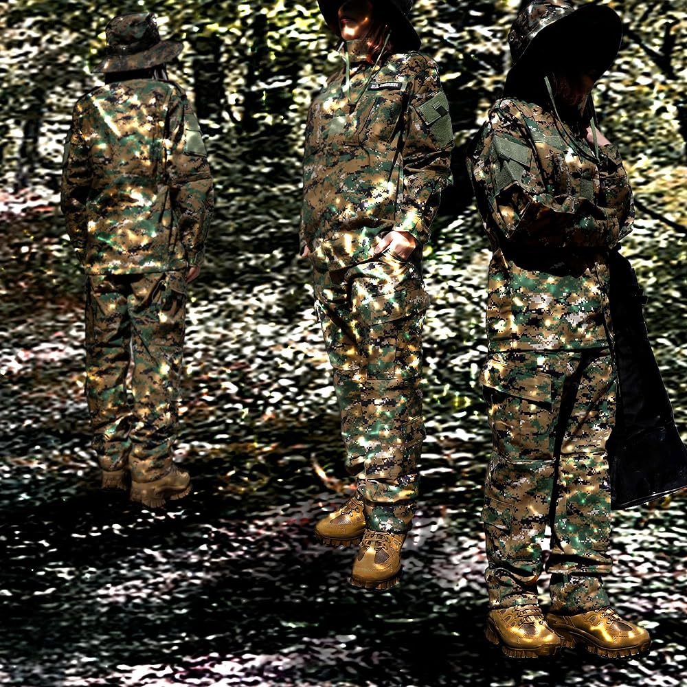 Camouflage top and bottom/patrol cap set Green Marpat US size XS [waist around 76cm] bdu-pg01-XS