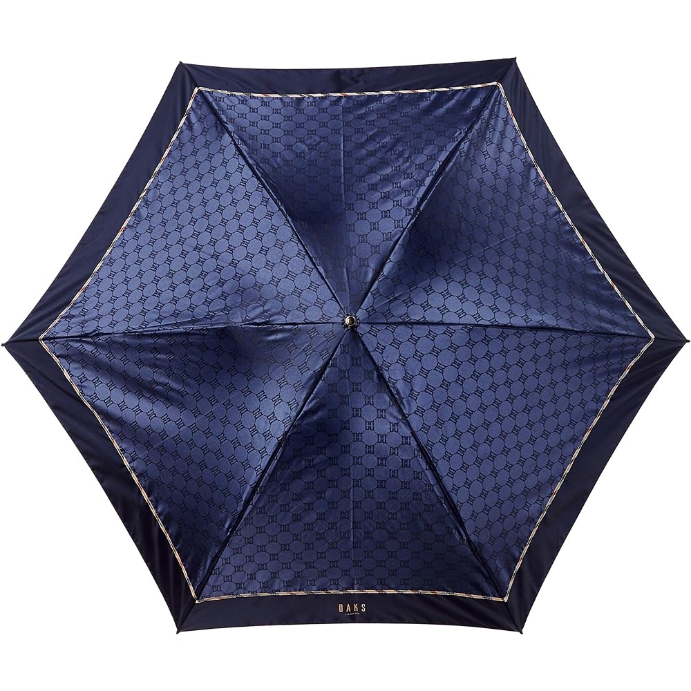 [Moonbat] DAKS Folding Umbrella, Umbrella, Geometric Jacquard, Simple, Stylish, Women's [Made in Japan, Lightweight, Easy to Open and Close] Navy Blue 21-125-10124 Navy Blue Rib Length: 55cm