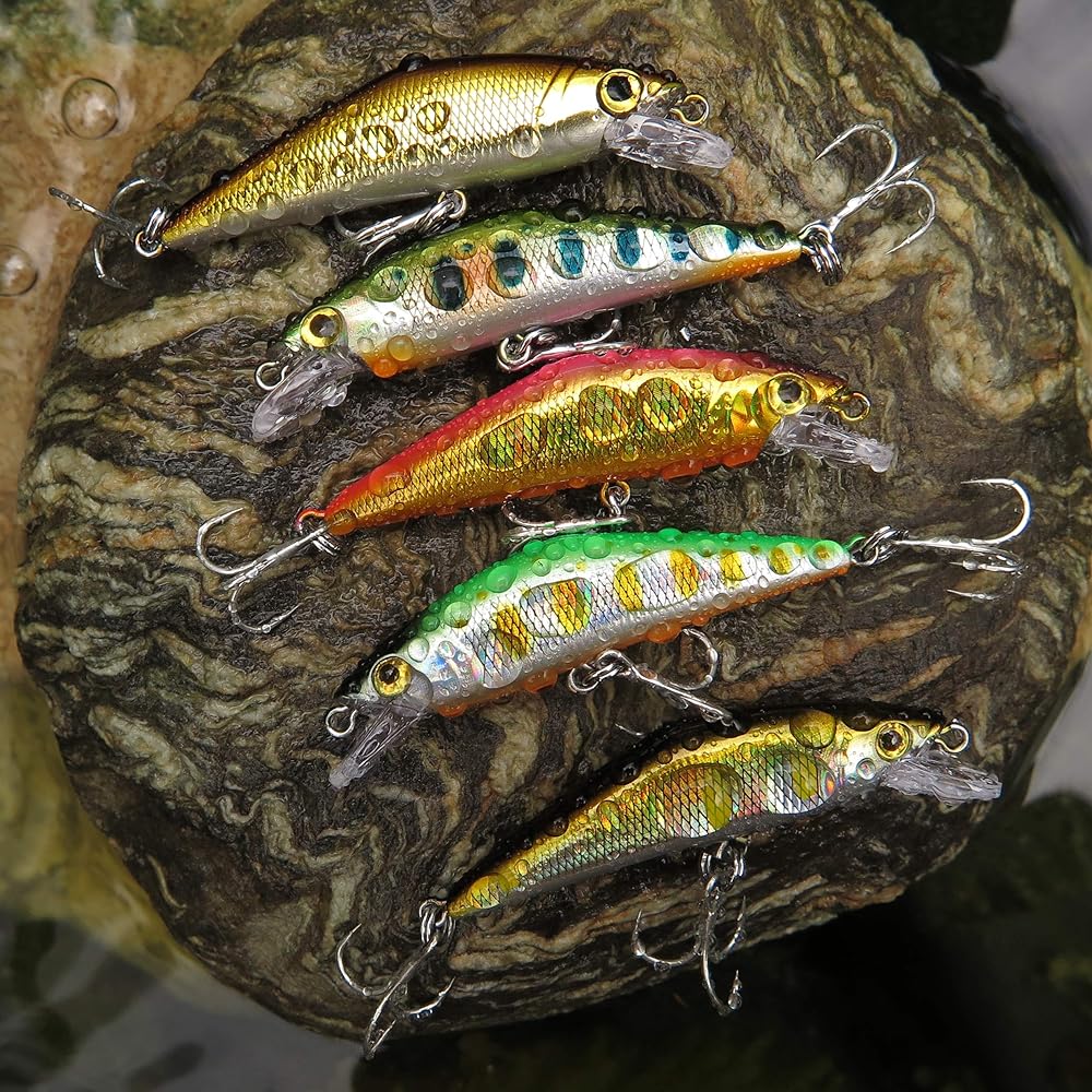 [Seiran Lure] Minnow Trout Lure Mountain Stream Sinking Minnow 52mm 5g Set Char Yamame Rainbow Trout