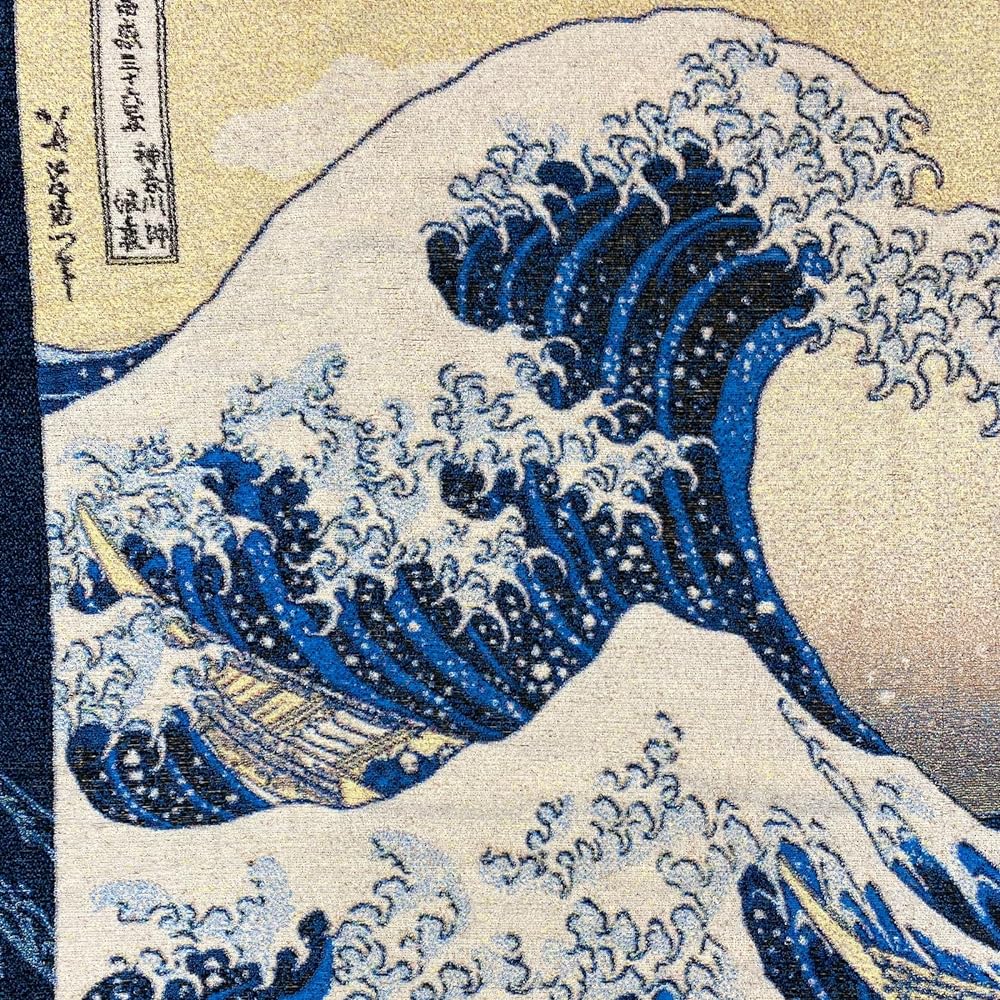 Marushin Large Bath Towel Katsushika Hokusai The Great Wave Off Kanagawa Approximately 93 x 180cm Five Colored Weave 0515002100