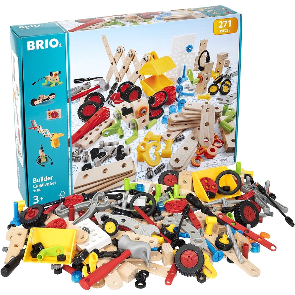 BRIO Builder Creative Set [Tool Play Toy] 34589 & Builder Activity Set [Tool Play Toy] 34588 [Set Purchase]