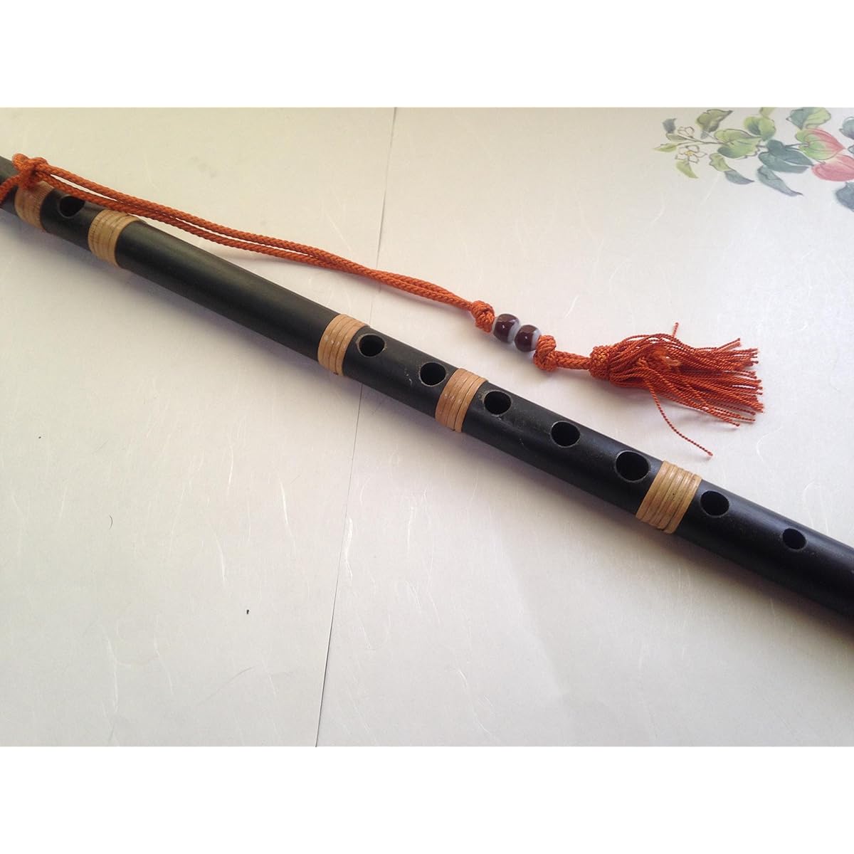 Made of steel, authentic ancient weapons, iron flute, seven-hole shinobue, with hand-untied tassel, can be played as a musical instrument
