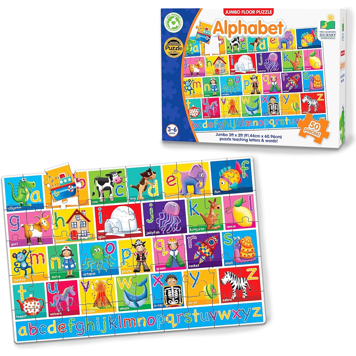 The Learning Journey Jumbo Floor Puzzle, Alphabet Floor Puzzle