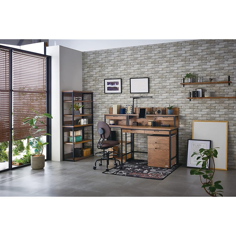 KOIZUMI Study Chair Medium Brown Size: W495 x D470~540 x H820~930mm SH425~535cm (External Dimensions) Brost Chair Medium Brown Color CDY-610MB