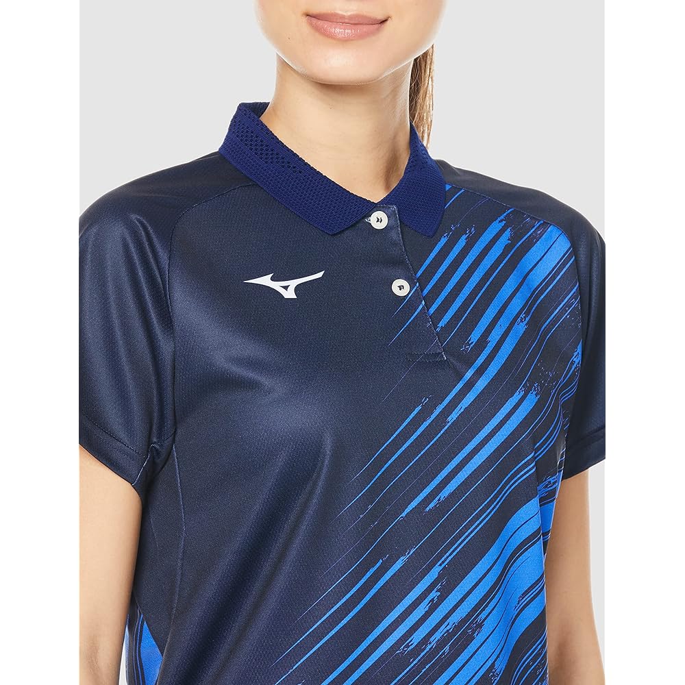 [Mizuno] Tennis Wear Game Shirt Sweat Absorbent Quick Drying Dynamotion Fit 62JA2203 Women's