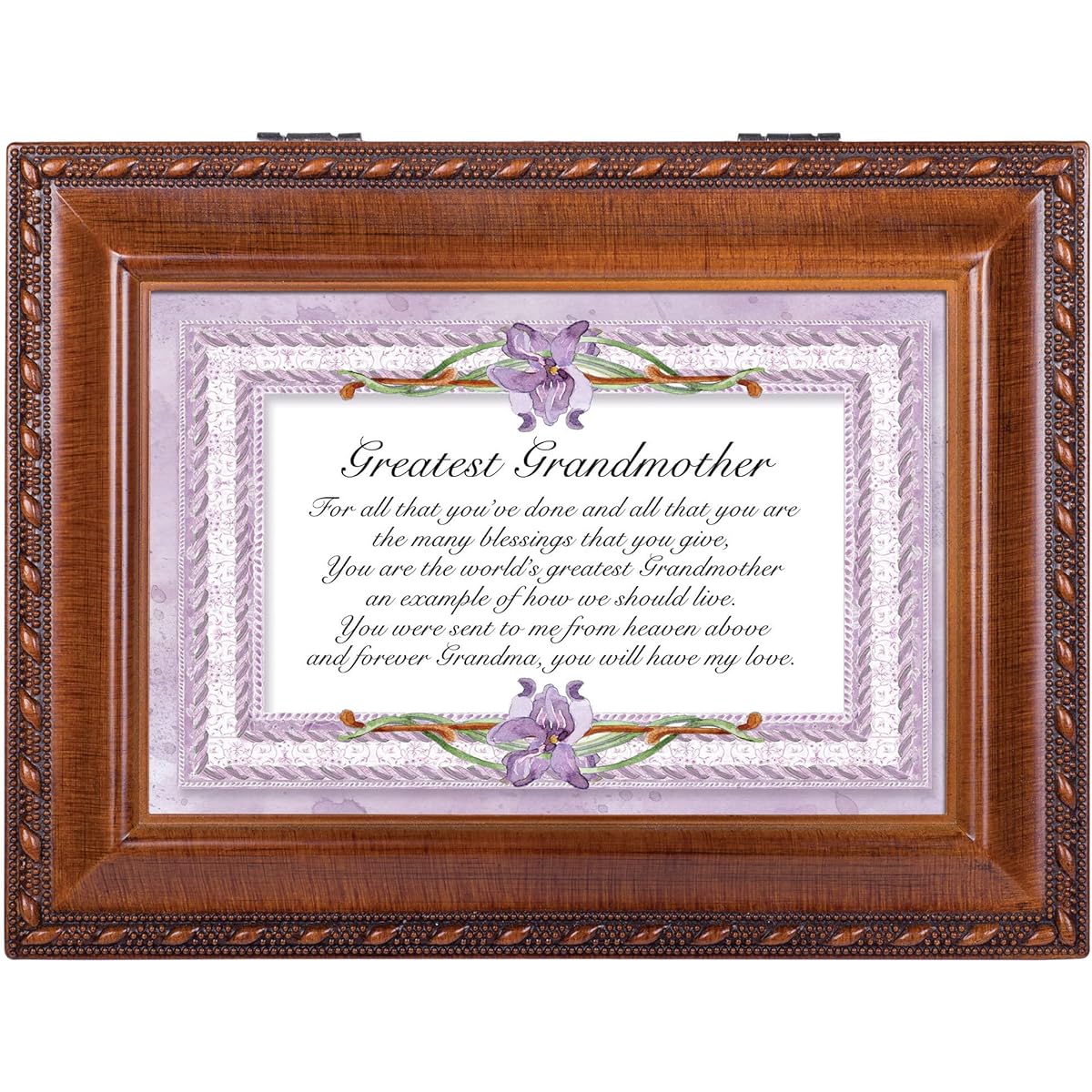 Greatest Grandmother Woodgrain Music Box Plays Wind Beneath Wings