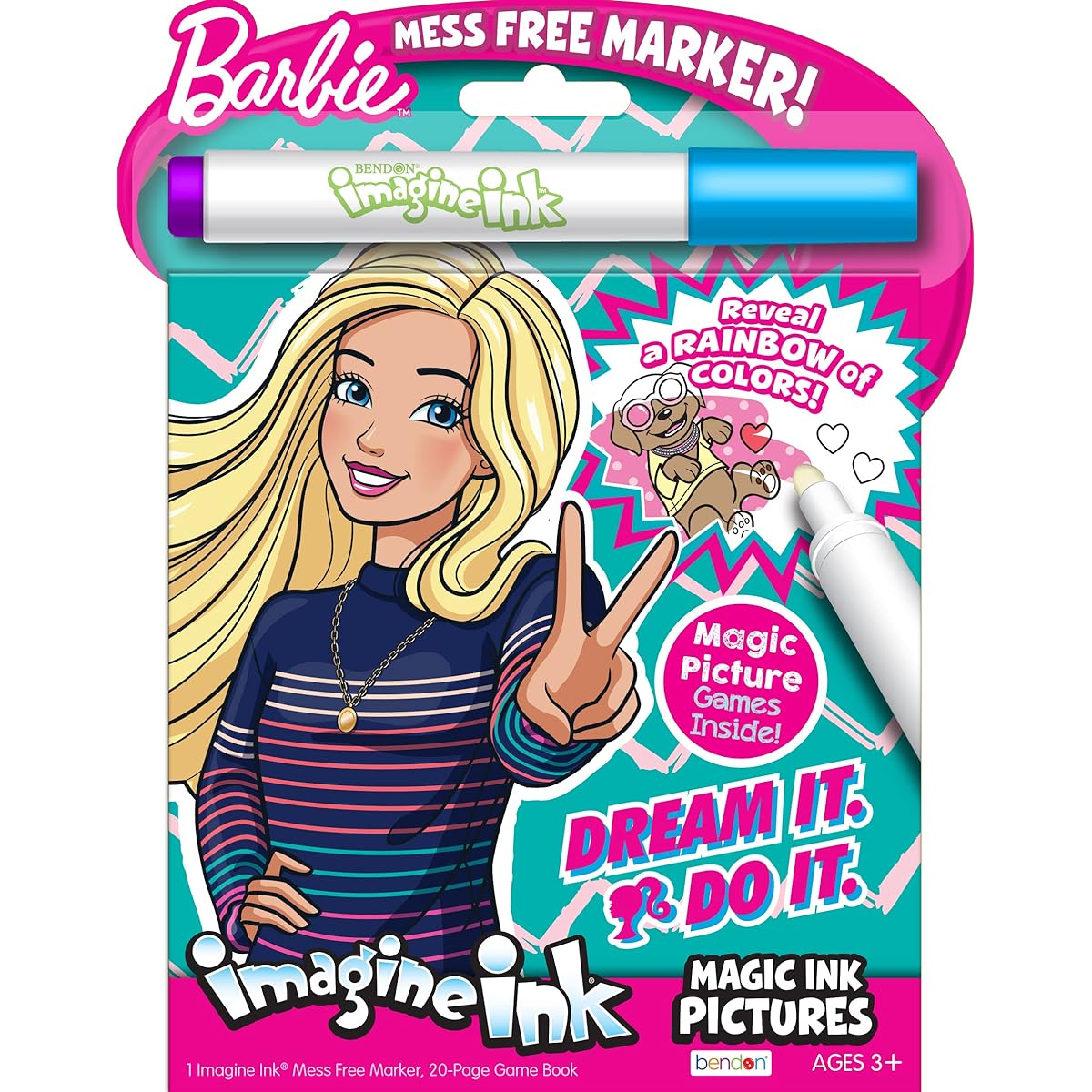 Bendon 74732 Barbie Imagine Ink Magic Ink Painting Multicolor