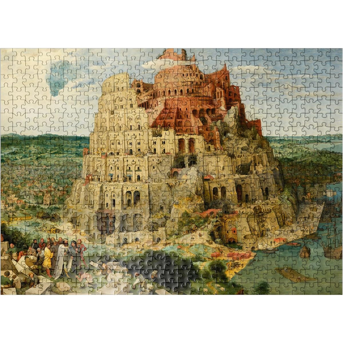 Tower of Babel 1563 by Pieter Bruegel the Elder - Premium 500 Piece Jigsaw Puzzle for Adults