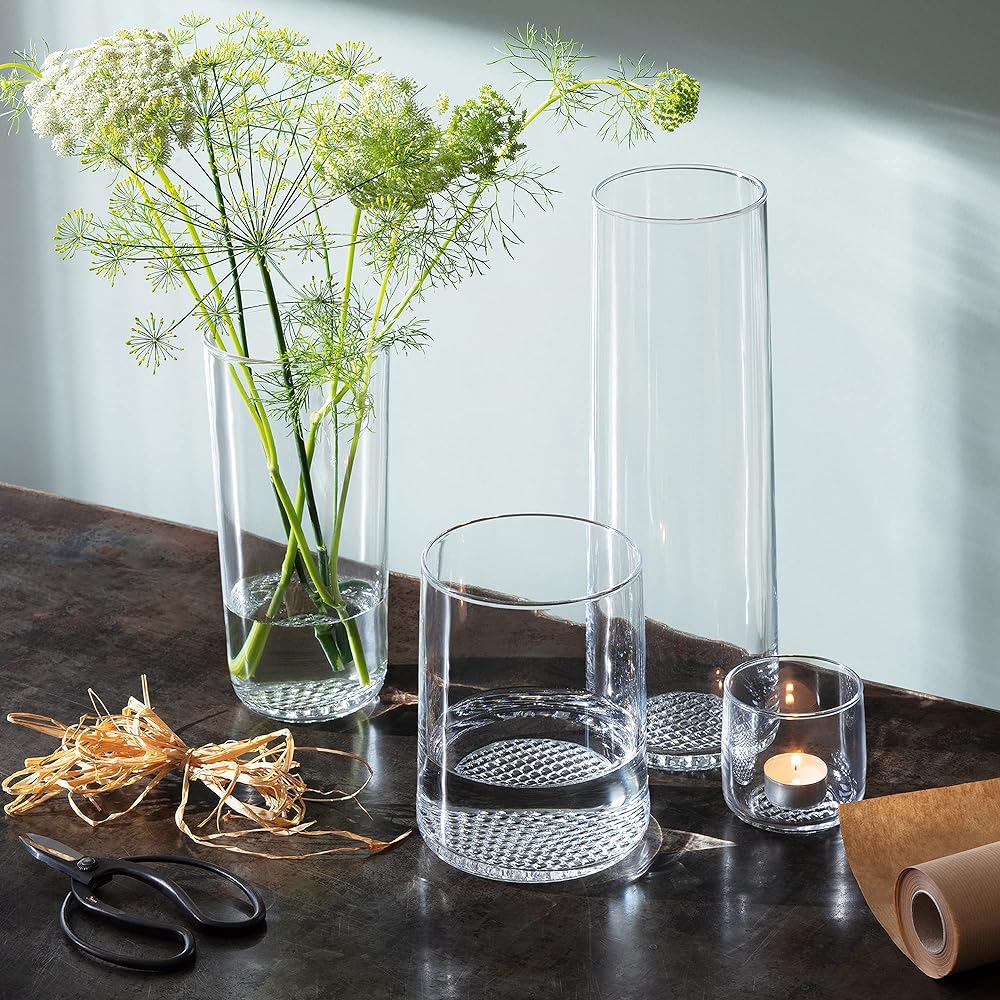LSA Market Vase H24cm Clear W11.5xD11.5xH24cm