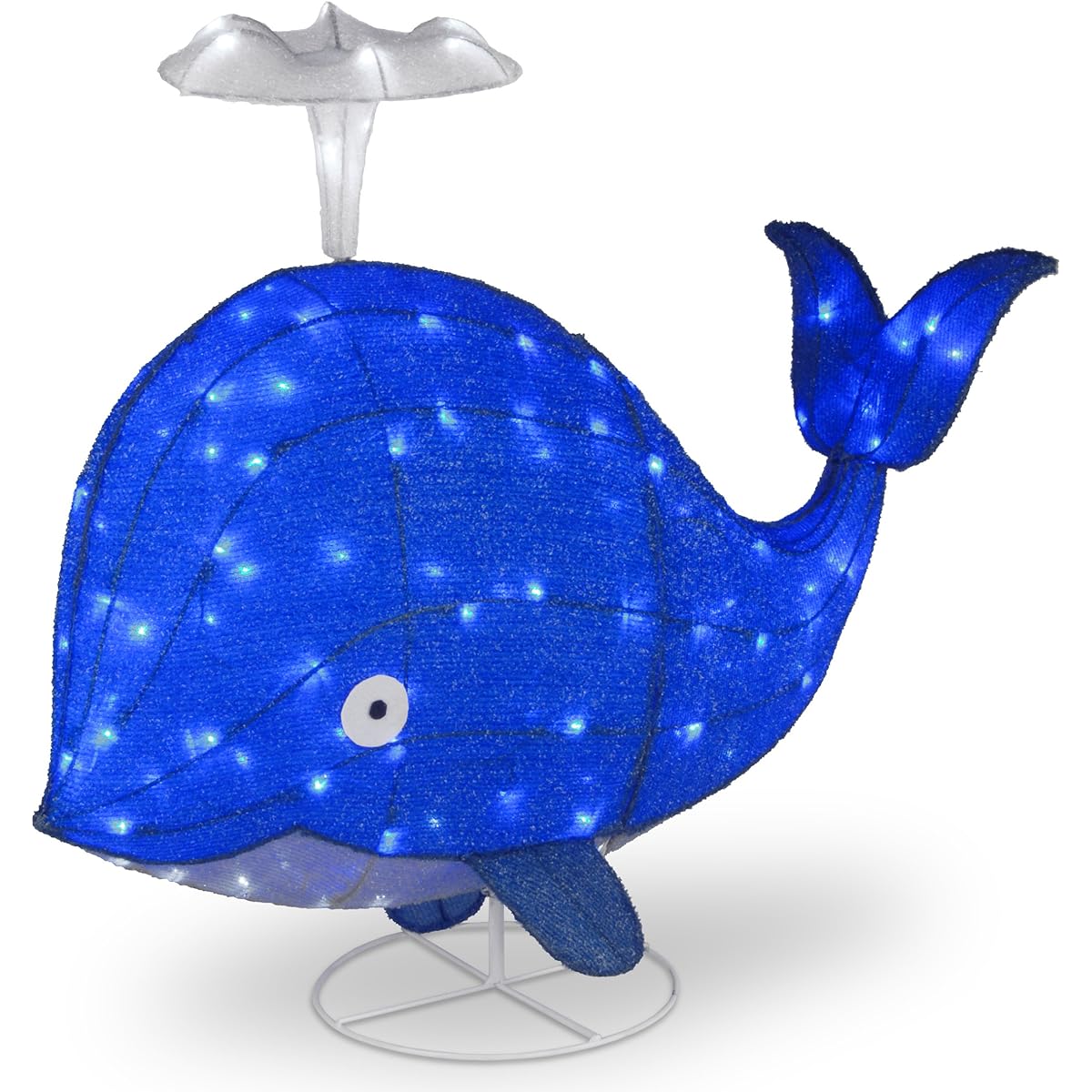National Tree Spouting Whale Ornament, 40", Blue