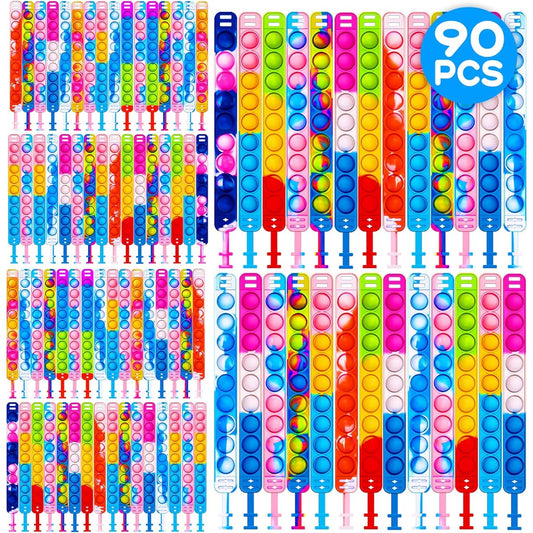 90 points pop fidget bracelet, silicone